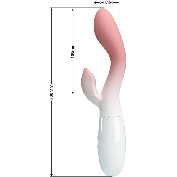 Brighty vibrador Punto G con estimulador clítoris 30 vibraciones rosa