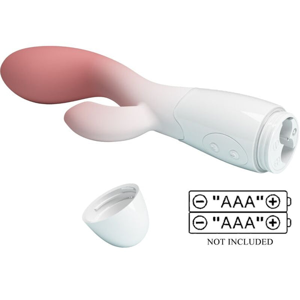 Brighty vibrador Punto G con estimulador clítoris 30 vibraciones rosa
