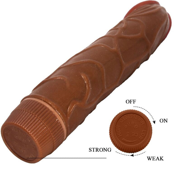 Bob vibrador realístico 22.5 cm mulato