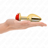 Kink plug anal dorado rosa roja talla l