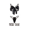 Subblime 955205 set sujetador con lazo negro ajustable l xl