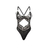Subblime 955229 body transparente con encaje hueco negro l xl
