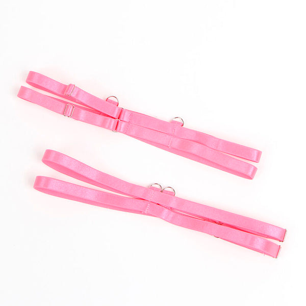 Subblime 955359 set sujetador con encaje y ligueros rosa y morado s m