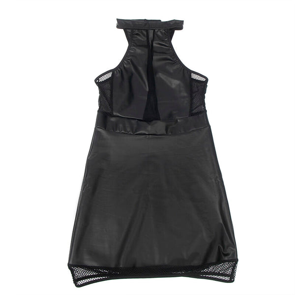 Subblime 955472 vestido cuello halter con transparencias negro s m