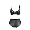 Subblime 955557 conjunto sujetador con cremallera de malla de charol verde s m