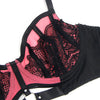 Subblime 955588 conjunto sujetador con cremallera de malla de charol rosa l xl