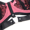 Subblime 955588 conjunto sujetador con cremallera de malla de charol rosa l xl