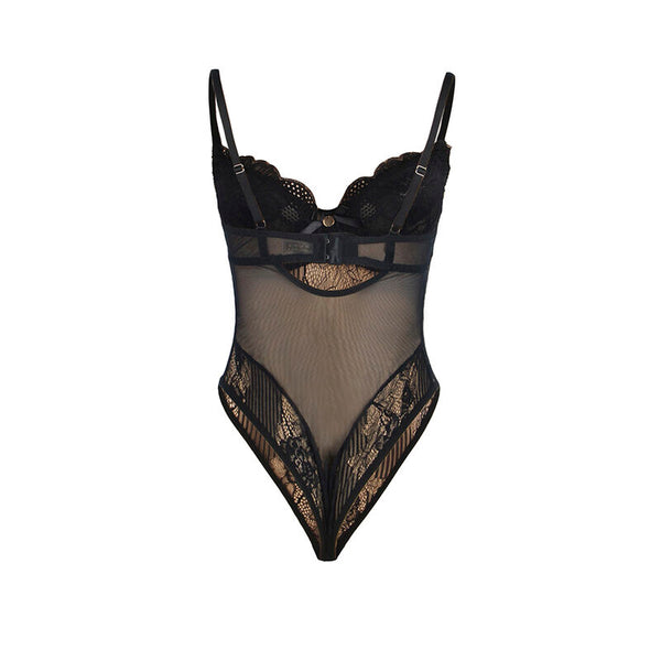 Subblime 955625 body de encaje con cierre inferior negro l xl