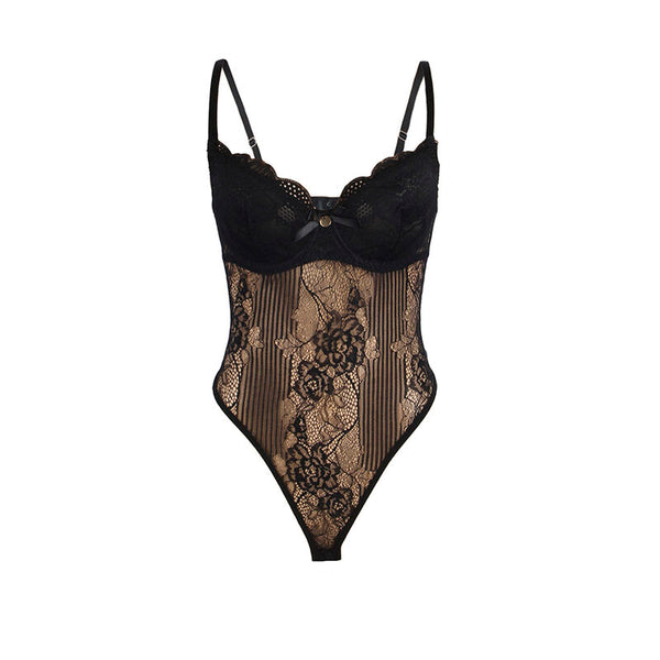 Subblime 955625 body de encaje con cierre inferior negro l xl