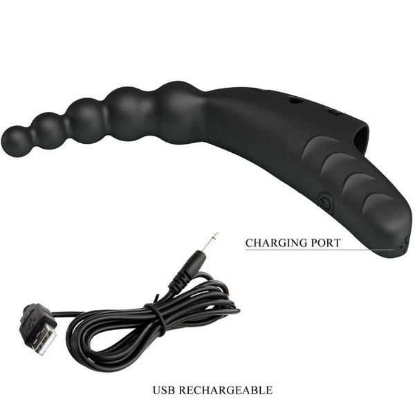 Jordin vibrador de dedo 10 vibraciones negro