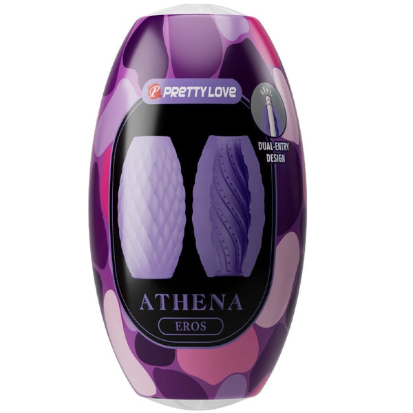 Pretty athena eros masturbador masculino silicona morado
