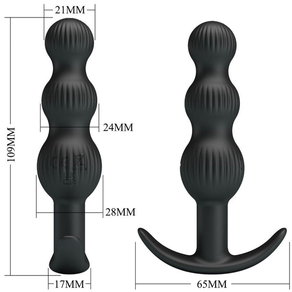 Sidney vibrador anal 10 vibraciones negro