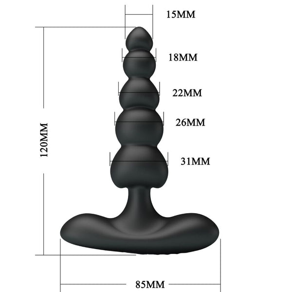 Corban vibrador anal 10 vibraciones negro