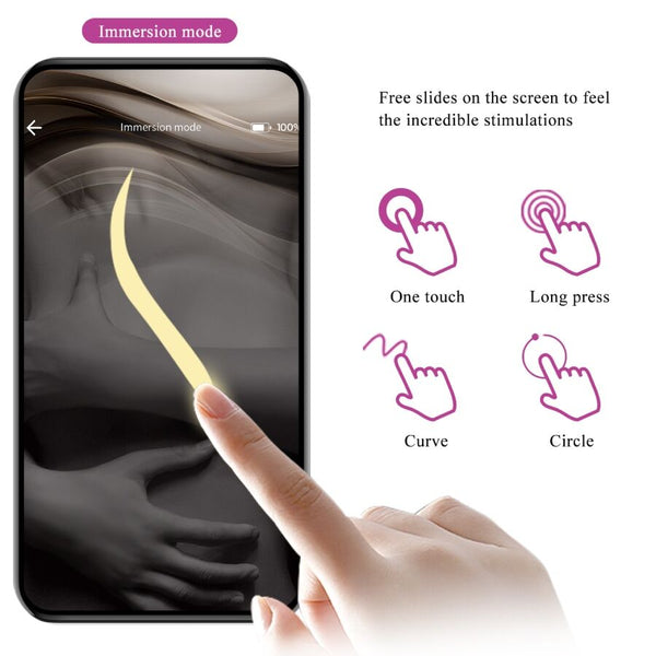 Leviathan vibrador controlado por app morado