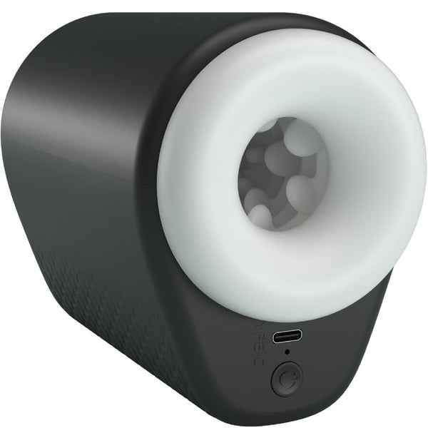 Pretty dj girl masturbador masculino con vibración 5 configuraciones negro
