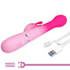 Dejon vibrador rabbit 3 en 1 multifunción rosa