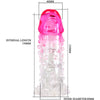 Pretty wilford funda realística alargadora con relieve para pene rosa