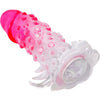 Pretty wilford funda realística alargadora con relieve para pene rosa