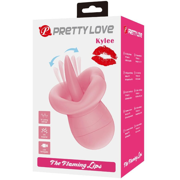 Kylee lengua estimuladora clítoris 10 vibraciones rosa nude