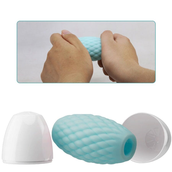 Pretty athena eros masturbador masculino silicona celeste