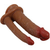 Pretty goran doble dildo realístico natural mulato