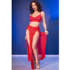 Chilirose cr 4850 set top rojo y leggins con complementos dorados