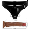 Pretty kyton arnés briefs universal con dildo squirting 19 cm mulato