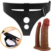 Pretty keaven arnés briefs universal y comfortable doble dildo
