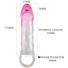 Pretty odes funda realística alargadora de 2 cm para pene rosa