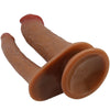 Pretty hulbert doble dildo realístico con vibración mulato
