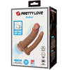 Pretty hulbert doble dildo realístico con vibración mulato