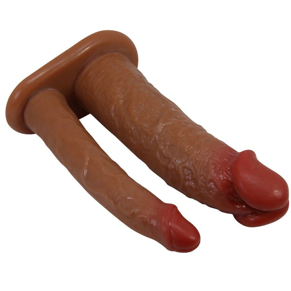 Pretty yairon funda para pene doble con extensión de 4 cm mulato