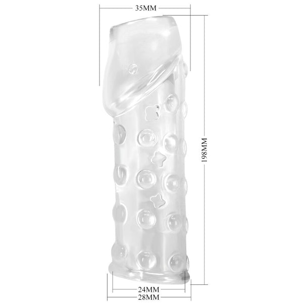 Pretty funda para pene apretada y voluminizadora transparente