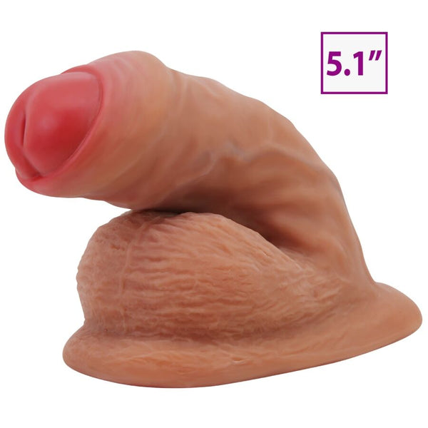 Pretty warnell dildo ultra realístico y elástico 9.5 cm mulato