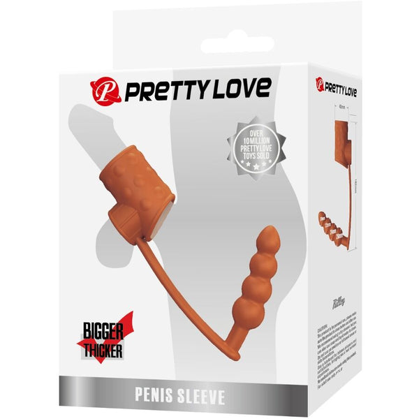Pretty funda para pene con plug anal natural