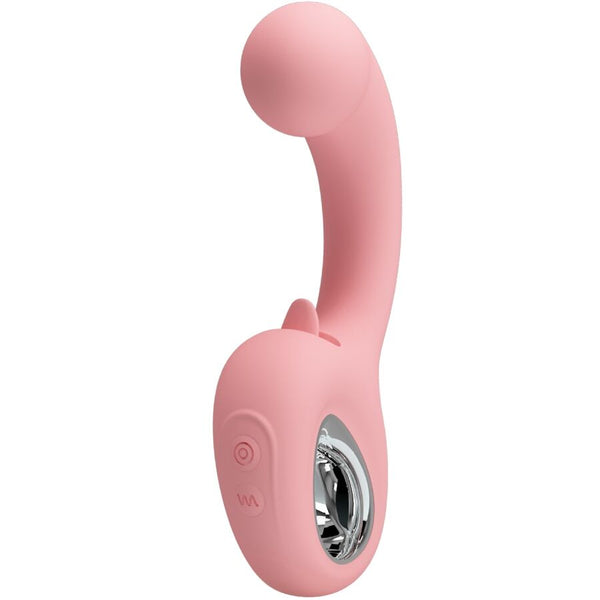 Erynnyes vibrador Punto G con estimulador clítoris 10 vibraciones rosa