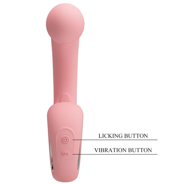 Erynnyes vibrador Punto G con estimulador clítoris 10 vibraciones rosa
