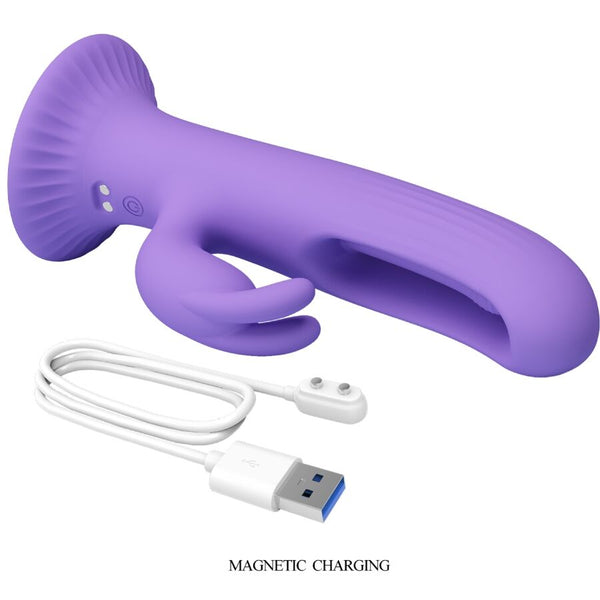 Killmoulis vibrador rabbit 12 modos de vibración morado