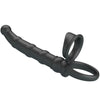 Tatum anillo vibrador pene con plug 10 vibraciones negro