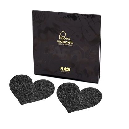 Bijoux indiscrets pezoneras flash corazón negro