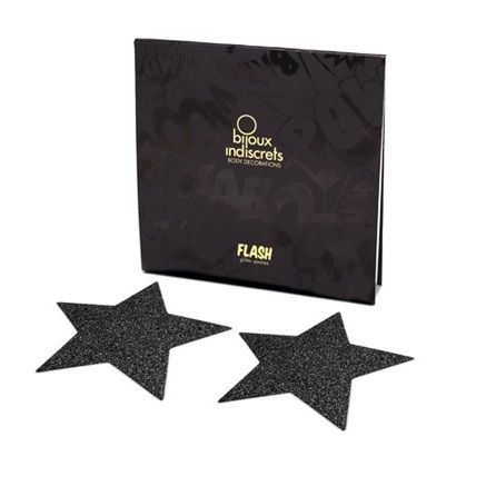 Bijoux indiscrets pezoneras flash estrella negro