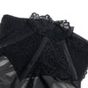 Subblime 957551 vestido de cuero con cuello de encaje negro