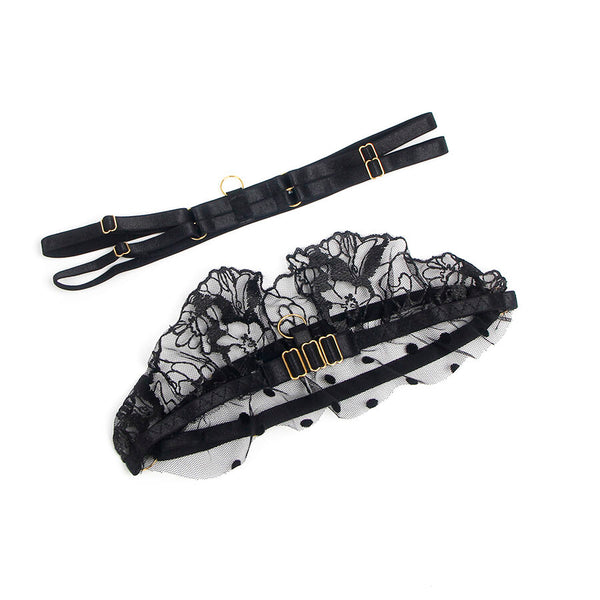Subblime 957490 conjunto sujetador y liga de encaje negro