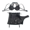 Subblime 957599 conjunto sujetador y falda de cuero negro