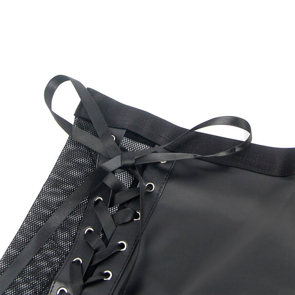 Subblime 957599 conjunto sujetador y falda de cuero negro