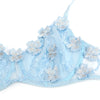 Subblime 957636 conjunto sujetador y bragas con bordados de flores celeste