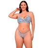 Subblime 957636 conjunto sujetador y bragas con bordados de flores celeste