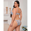 Subblime 957636 conjunto sujetador y bragas con bordados de flores celeste