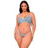 Subblime 957636 conjunto sujetador y bragas con bordados de flores celeste