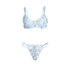 Subblime 957636 conjunto sujetador y bragas con bordados de flores celeste